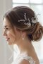 Crystal Beaded White Floral Bridal Henna Side Hairpin Set of 5 Wedding Engagement Hair Accessory