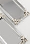 Foldosi Silver 3-Piece Silver Ornament Detailed Boat-Shaped Coffee Presentation Tray Serving Tea Tray Decorative Tray - 6