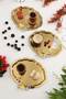 Keveldi Gold 3-Piece Butterfly Detailed Oval Coffee Presentation Tray Serving Tea Tray Decorative Tray