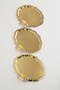 Keveldi Gold 3-Piece Butterfly Detailed Oval Coffee Presentation Tray Serving Tea Tray Decorative Tray - 4