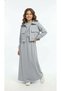 Girl's Jacketed Dress Set Daily Comfortable Stylish Islamic Clothing Combination-Aüt-00740-324 - 5