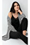 Women, Black, with Robe, (with Sleep Socks as a Gift), 3-Piece Pajama Set