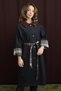 Women's Plaid Detailed Denim Trench Coat - 32393Trct - 3