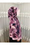 Patterned Bamboo Scarf-Pink - 2