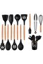 12-piece silicone cutlery set, black - 2