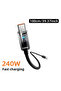 كابل شحن ونقل بيانات شفاف ومضيء USB إلى Type-C - دعم 240 واط