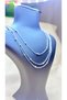 Women's Steel 3-Row Ball Bead Model Necklace – Stainless Steel Stylish and Elegant Everyday Necklace - 2
