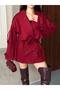 Short Oversized Premium Soft Textured Trend Cape Cashmere Coat - 4