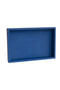 Medium Size Parliament Blue Faux Leather Tray