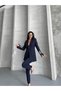 Women's Double Set Stone Detailed Pipe Leg Blazer Jacket Pants Set - 8