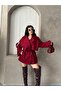 Short Oversized Premium Soft Textured Trend Cape Cashmere Coat - 5