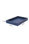 Medium Size Parliament Blue Faux Leather Tray - 3