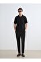 Lcw Vision Black Standard Fit Pleated Men's Trousers