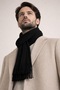 Men's Knitted Scarf - Tasseled Winter Premium Warm Black - 3
