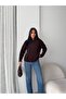 Zippered Half Fisherman's Hair Knit Sweater - 4
