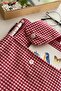 Gingham Pocket Book Case Fiber Filled Book Lover Gift - 3