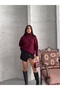 Zippered Half Fisherman's Hair Knit Sweater