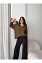 Zippered Half Fisherman's Hair Knit Sweater - 3