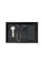 Small Size Shiny Black Crocodile Pattern Faux Leather Tray - 3