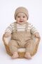 Baby Boy 3-Piece Knitwear Holiday Set Knitwear Sweater and Beret Salopet Set - 2