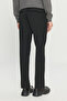 Men's Black Slim Fit Slim Fit Tie-Waist Side Pocket Casual Stretchy Trousers - 5