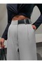 Women's Half-Waisted Palazzo Fabric Pants - 7