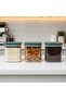 Airtight Food Storage Containers | Set of 3 BPA-Free Clear Plastic Jars | 500cc Kitchen organization - 3