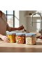 Airtight Food Storage Containers | Set of 3 BPA-Free Clear Plastic Jars | 500cc Kitchen organization - 3