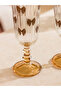 Lcw Home Mixed Bowknot Printed Legged Glass Cup Set of 2, 120 ml - 3
