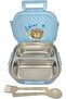 Ben Too Lunch Box for Kids – 2 Compartment Stainless Steel Tiffin with Fork & Spoon