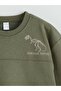 Crew Neck Printed Boy's Thick Sweatshirt - 3