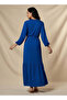 Textured Maxi Women Dress with Tie-Up Detail - 3