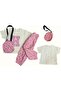 HPL Pink Pouch Girl Pant Top Set with Sling Bag - 2