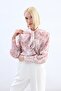 Floral Print Scarf Shirt - Powder Pink - 3