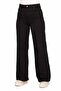 Black Basic Palazzo Loose Casual Women's Jeans - 2
