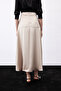 High Waist Satin Skirt - Mink - 5