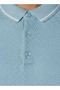 Men Short Sleeves Textured Polo T-shirt - 4