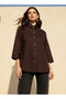 Cotton Oversized Shirt 3/4 Sleeves