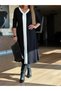 V-Neck Striped Detailed Dress - 2