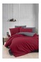 Mertim Cotton Ranforce Double Size 200X220 Double-Sided Duvet Cover Quilt Cover Burgundy-Gray