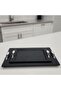 Double Granite Coated Steel Tray Set |   Black and White Polka Dot 25×35 & 30×45 cm