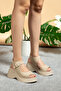 Juli̇ High-Sole Daily and Summer Women's Sandals - 4