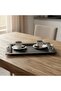 Double Granite Coated Steel Tray Set |   Black and White Polka Dot 25×35 & 30×45 cm - 2