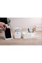 Minimal White Desk Organizer Set – Pen Holder, Phone Stand, and Desk Calendar with Wooden Legs