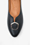 Divina women's genuine leather ballet flats - black - 4