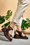 Juli̇ Daily and Summer Women's Sandals Brown