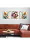 Watercolor Look Flowers 3 Piece Canvas - Canvas Painting