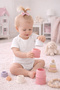 100% Organic Cotton Baby Bodysuit 5-Piece Short Sleeve Baby Bodysuit - 6