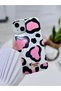iPhone 14 Plus - 15 Plus Compatible Shine Pink Leopard Color Gradient Shiny Design Silicone Case - 2