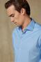 Piero Gabardin Cotton Comfort Fit Light Blue Classic Collar Men's Straight Shirt - 4